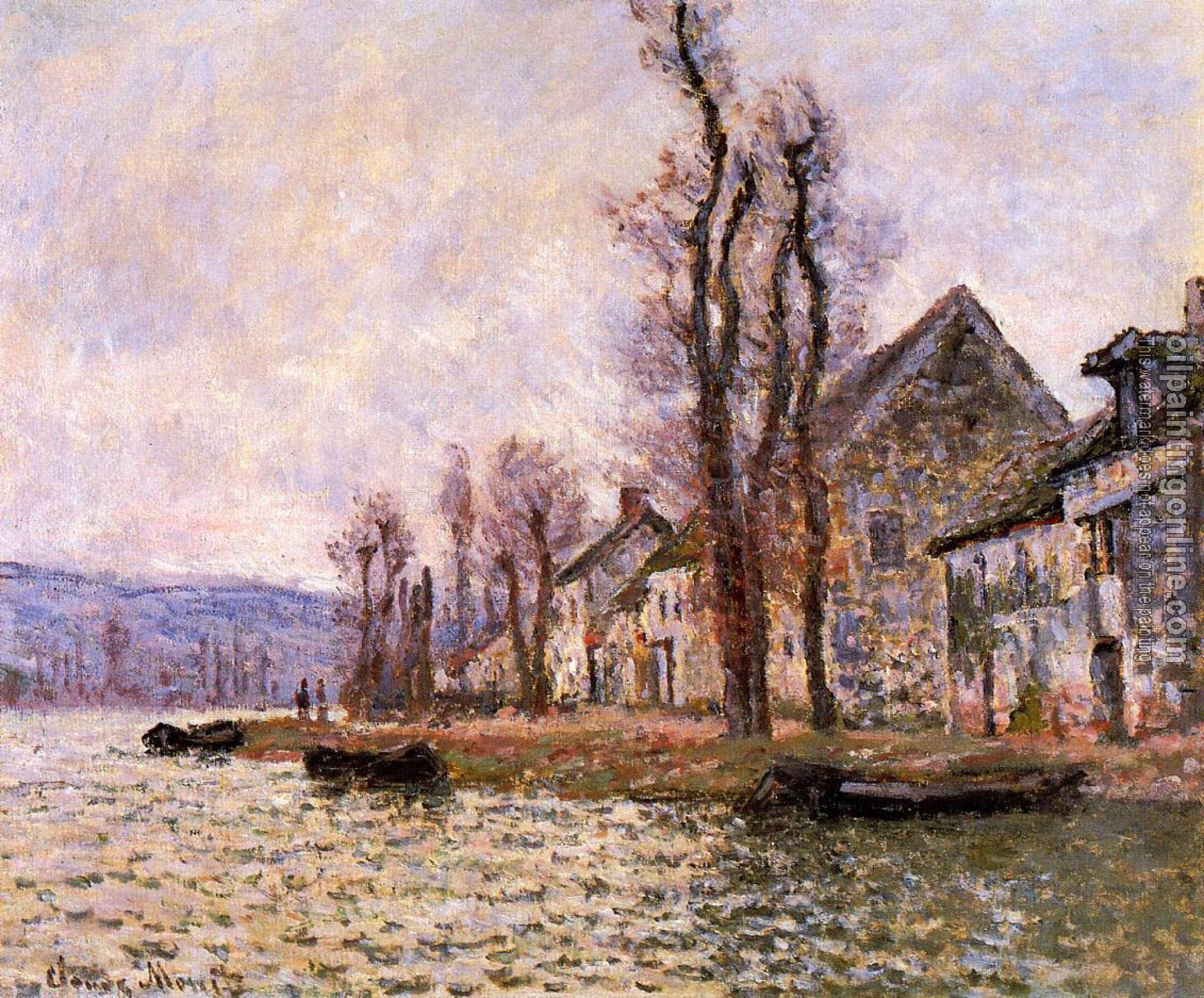 Monet, Claude Oscar - The Bend of the Seine at Lavacourt, Winter